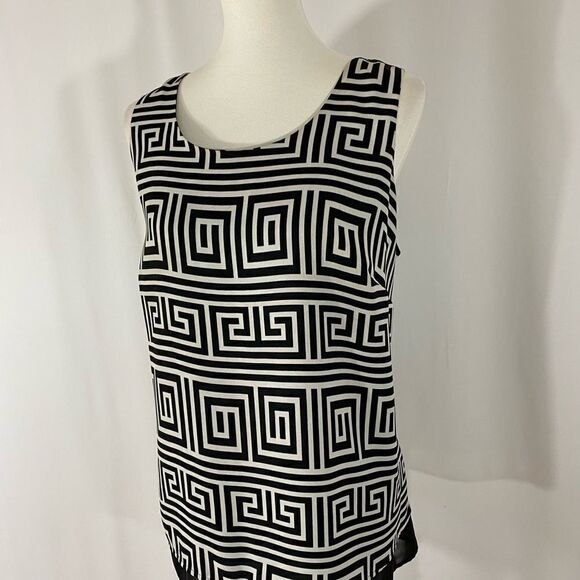 NWOT Zac & Rachel Geometric Print Sleeveless Top - Picture 2 of 5